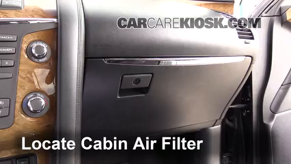 Cabin Air Filter Replacement 2011 Infiniti QX56 5.6L V8